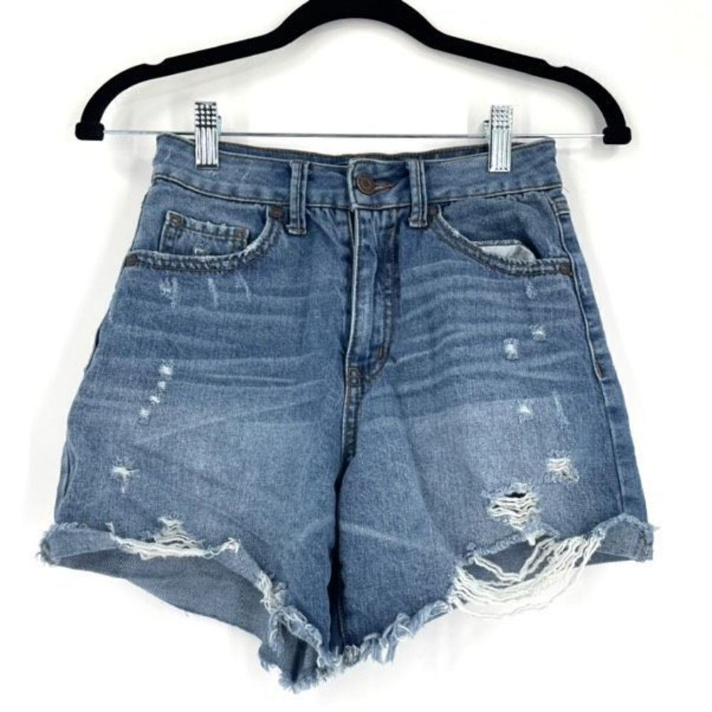 Sincerely Jules Women's Distressed Denim Cut-Off Jean Shorts‎ Blue Size 0/24